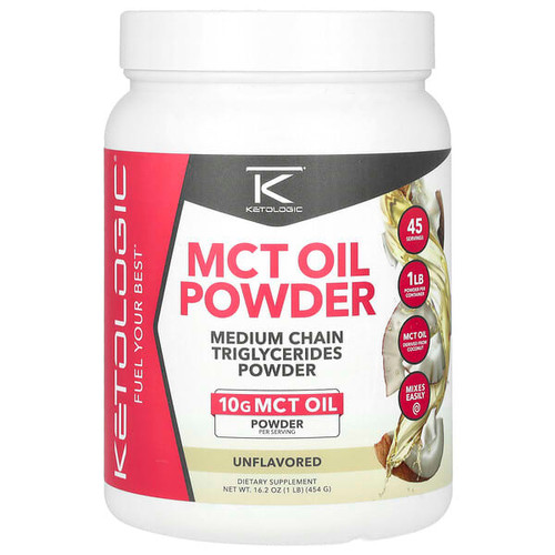 <img alt="KetoLogic, MCT Oil Powder, Unflavored, 16.2 oz (454 g)" title="KetoLogic, MCT Oil Powder, Unflavored, 16.2 oz (454 g),850014706319"