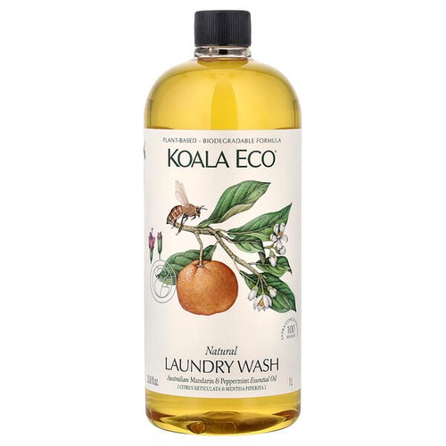 <img alt="Koala Eco, Natural Laundry Wash, Australian Mandarin & Peppermint Essential Oil, 33.8 fl oz (1 l)" title="Koala Eco, Natural Laundry Wash, Australian Mandarin & Peppermint Essential Oil, 33.8 fl oz (1 l),850013802593"