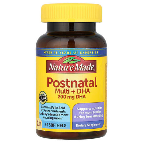 <img alt="Nature Made, Postnatal Multi + DHA, 60 Softgels" title="Nature Made, Postnatal Multi + DHA, 60 Softgels,031604028374"