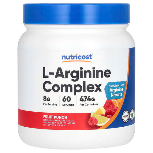 <img alt="Nutricost, L-Arginine Complex, Fruit Punch, 16.9 oz (474 g)" title="Nutricost, L-Arginine Complex, Fruit Punch, 16.9 oz (474 g),810014679068"