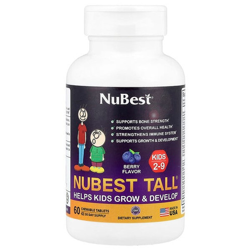 <img alt="NuBest, Tall, Kids Ages 2-9, Berry, 60 Chewable Tablets" title="NuBest, Tall, Kids Ages 2-9, Berry, 60 Chewable Tablets,850011016381"