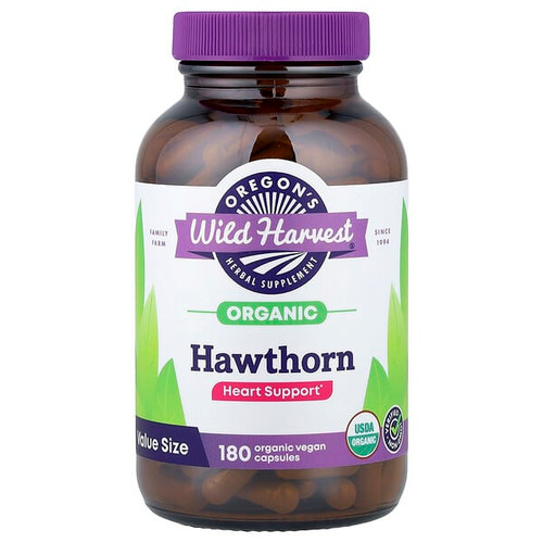 <img alt="Oregons Wild Harvest, Organic Hawthorn, 180 Vegan Capsules (200 mg per Capsule)" title="Oregons Wild Harvest, Organic Hawthorn, 180 Vegan Capsules (200 mg per Capsule),706195106120"