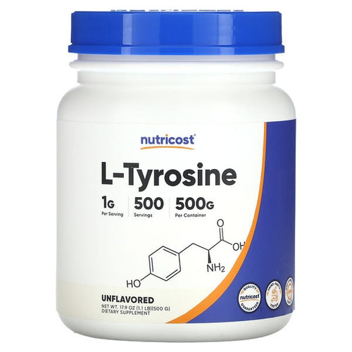 <img alt="Nutricost, L-Tyrosine, Unflavored, 17.9 oz (500 g)" title="Nutricost, L-Tyrosine, Unflavored, 17.9 oz (500 g),810139570134"