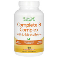 <img alt="Super Nutrition, Complete B Complex with L-Methylfolate and Methylcobalamin B12, 180 Veggie Capsules" title="Super Nutrition, Complete B Complex with L-Methylfolate and Methylcobalamin B12, 180 Veggie Capsules,898220023509"