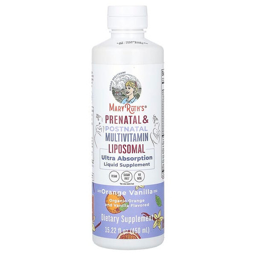 <img alt="MaryRuths, Prenatal & Postnatal Multivitamin Liposomal, Orange Vanilla, 15.22 fl oz (450 ml)" title="MaryRuths, Prenatal & Postnatal Multivitamin Liposomal, Orange Vanilla, 15.22 fl oz (450 ml),850029392798"