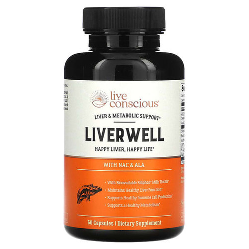 <img alt="Live Conscious, LiverWell With NAC & ALA, 60 Capsules" title="Live Conscious, LiverWell With NAC & ALA, 60 Capsules,850008273711"