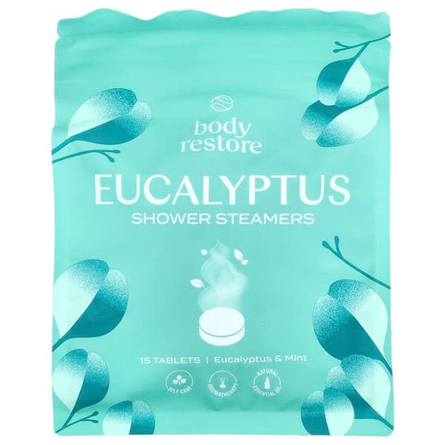 <img alt="Body Restore, Shower Steamers, Eucalyptus, 15 Tablets, 13.2 oz" title="Body Restore, Shower Steamers, Eucalyptus, 15 Tablets, 13.2 oz,850059313015"
