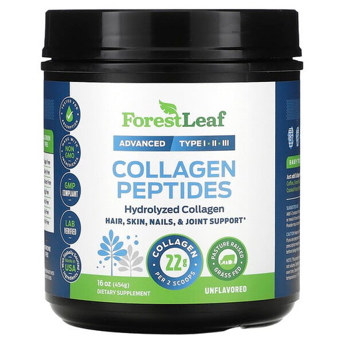 <img alt="Forest Leaf, Collagen Peptides, Unflavored, 16 oz (454 g)" title="Forest Leaf, Collagen Peptides, Unflavored, 16 oz (454 g),645080875768"