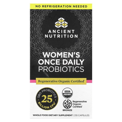 <img alt="Ancient Nutrition, Womens Once Daily Probiotics, 30 Capsules" title="Ancient Nutrition, Womens Once Daily Probiotics, 30 Capsules,816401027559"