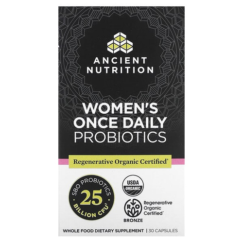 <img alt="Ancient Nutrition, Womens Once Daily Probiotics, 25 Billion CFU, 30 Capsules" title="Ancient Nutrition, Womens Once Daily Probiotics, 25 Billion CFU, 30 Capsules,816421020646"