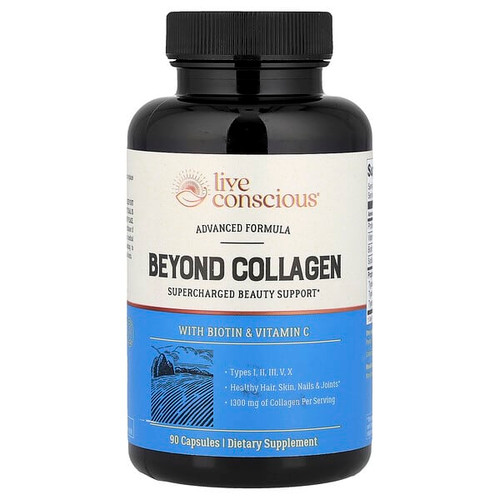 <img alt="Live Conscious, Beyond Collagen, with Biotin & Vitamin C, 90 Capsules" title="Live Conscious, Beyond Collagen, with Biotin & Vitamin C, 90 Capsules,850008273063"