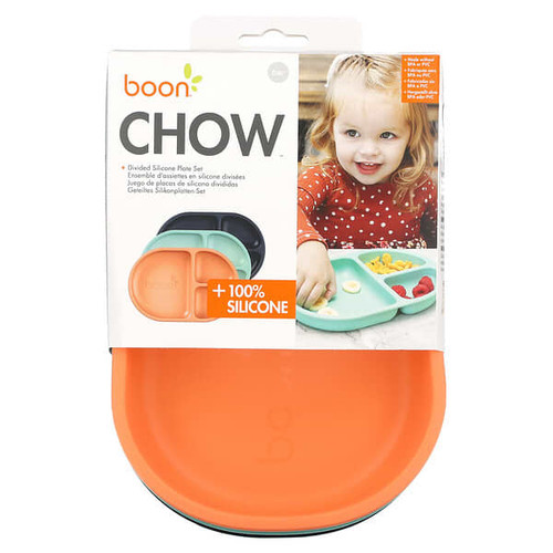 <img alt="Boon, Chow, Divided Silicone Plate Set, 6m+, Assorted, 3 Pack" title="Boon, Chow, Divided Silicone Plate Set, 6m+, Assorted, 3 Pack,669028115471"