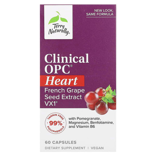 <img alt="Terry Naturally, Clinical OPC, Heart, 60 Capsules" title="Terry Naturally, Clinical OPC, Heart, 60 Capsules,367703207168"