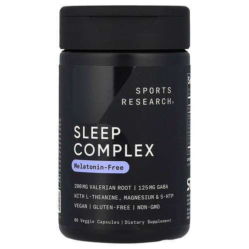 <img alt="Sports Research, Sleep Complex, Melatonin-Free, 60 Veggie Capsules" title="Sports Research, Sleep Complex, Melatonin-Free, 60 Veggie Capsules,023249013365"