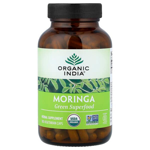 <img alt="Organic India, Moringa, 180 Vegetarian Caps (350 mg per Capsule)" title="Organic India, Moringa, 180 Vegetarian Caps (350 mg per Capsule),810110580473"