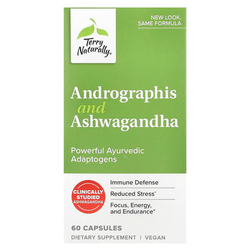 <img alt="Terry Naturally, Andrographis and Ashwagandha, 60 Capsules" title="Terry Naturally, Andrographis and Ashwagandha, 60 Capsules,367703338060"