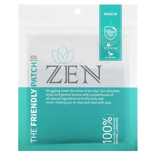 <img alt="The Friendly Patch, Zen, Stress Patch, 28 Patches" title="The Friendly Patch, Zen, Stress Patch, 28 Patches,850031081017"