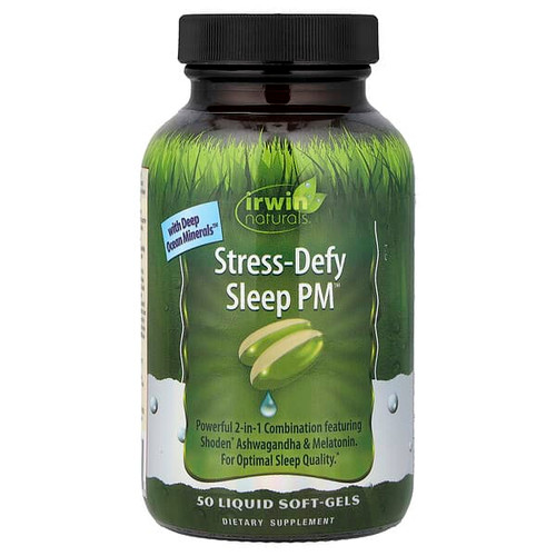 <img alt="Irwin Naturals, Stress-Defy Sleep PM, 50 Liquid Soft-Gels" title="Irwin Naturals, Stress-Defy Sleep PM, 50 Liquid Soft-Gels,840081406175"