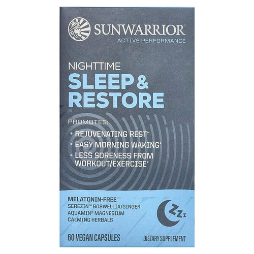 <img alt="Sunwarrior, Nighttime Sleep & Restore, 60 Vegan Capsules" title="Sunwarrior, Nighttime Sleep & Restore, 60 Vegan Capsules,810100921507"