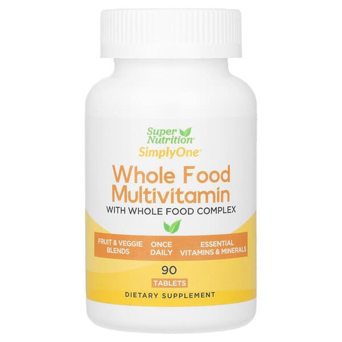 <img alt="Super Nutrition, SimplyOne, Whole Food Multivitamin with Vitamin A, C, Minerals, and Enzymes, 90 Tablets" title="Super Nutrition, SimplyOne, Whole Food Multivitamin with Vitamin A, C, Minerals, and Enzymes, 90 Tablets,898220023516"
