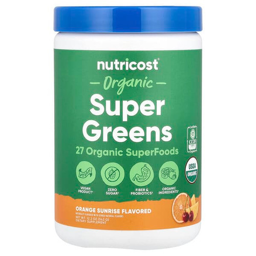 <img alt="Nutricost, Organic Super Greens, Orange Sunrise, 12.2 oz  (342 g)" title="Nutricost, Organic Super Greens, Orange Sunrise, 12.2 oz  (342 g),810139571292"