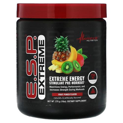 <img alt="Metabolic Nutrition, E.S.P. Extreme Energy Stimulant Pre-Workout, Fruit Punch, 10 oz (275 g)" title="Metabolic Nutrition, E.S.P. Extreme Energy Stimulant Pre-Workout, Fruit Punch, 10 oz (275 g),764779630102"