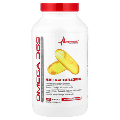 <img alt="Metabolic Nutrition, Omega 369, 180 Softgels (1,200 mg per Softgel)" title="Metabolic Nutrition, Omega 369, 180 Softgels (1,200 mg per Softgel),764779355180"