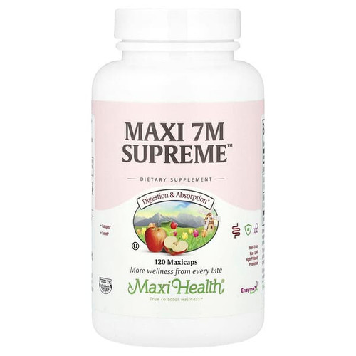<img alt="Maxi Health, Maxi 7M Supreme, 120 Maxicaps" title="Maxi Health, Maxi 7M Supreme, 120 Maxicaps,753406182121"
