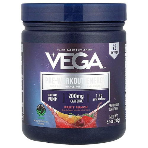<img alt="Vega, Pre-Workout Energy, Fruit Punch, 8.4 oz (238 g)" title="Vega, Pre-Workout Energy, Fruit Punch, 8.4 oz (238 g),838766001968"