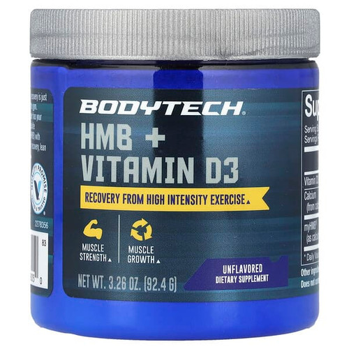 <img alt="BodyTech, HMB + Vitamin D3, Unflavored, 3.26 oz (92.4 g)" title="BodyTech, HMB + Vitamin D3, Unflavored, 3.26 oz (92.4 g),766536068050"