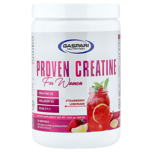 <img alt="Gaspari Nutrition, Proven Creatine For Women, Strawberry Lemonade, 15.87 oz (450 g)" title="Gaspari Nutrition, Proven Creatine For Women, Strawberry Lemonade, 15.87 oz (450 g),646511001831"