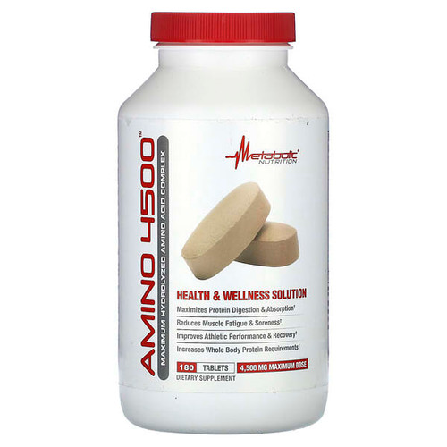 <img alt="Metabolic Nutrition, Amino 4500, 180 Tablets" title="Metabolic Nutrition, Amino 4500, 180 Tablets,764779500184"