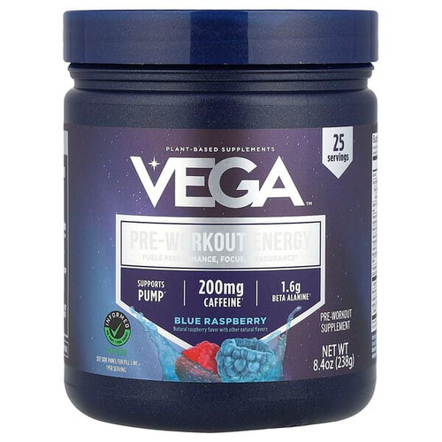 <img alt="Vega, Pre-Workout Energy, Blue Raspberry, 8.4 oz (238 g)" title="Vega, Pre-Workout Energy, Blue Raspberry, 8.4 oz (238 g),838766001951"