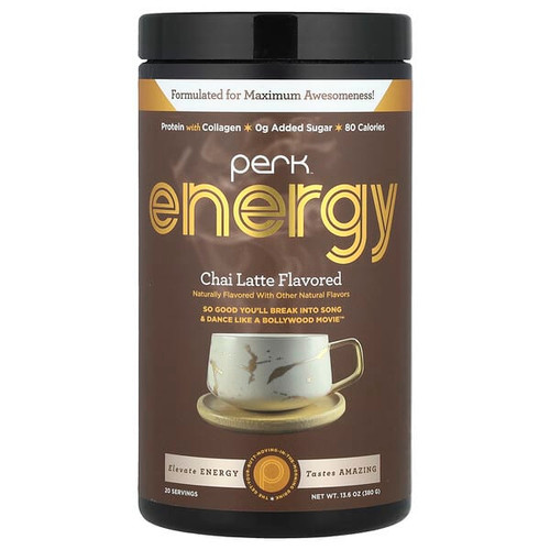 <img alt="Perk Energy, Chai Latte, 13.6 oz (380 g)" title="Perk Energy, Chai Latte, 13.6 oz (380 g),850062936348"