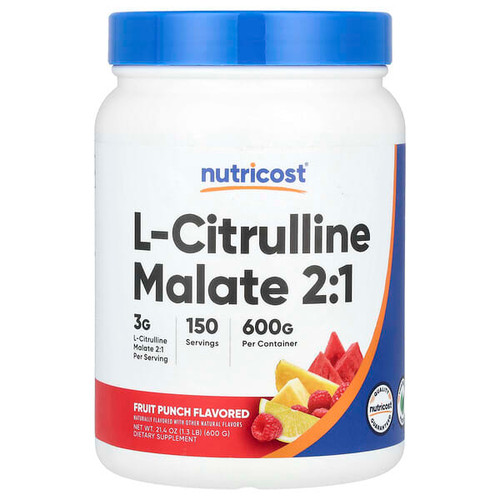 <img alt="Nutricost, L-Citrulline Malate 2-1, Fruit Punch, 1.3 lb (600 g)" title="Nutricost, L-Citrulline Malate 2-1, Fruit Punch, 1.3 lb (600 g),810139570905"