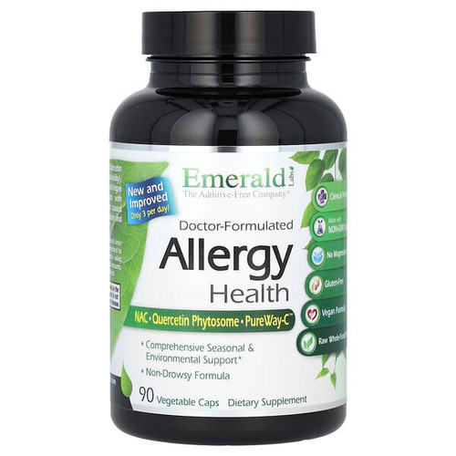 <img alt="Emerald Laboratories, Allergy Health, 90 Vegetable Caps" title="Emerald Laboratories, Allergy Health, 90 Vegetable Caps,743650002283"