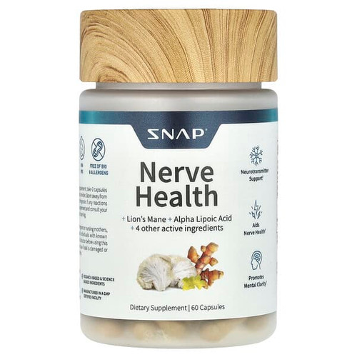 <img alt="Snap Supplements, Nerve Health, 60 Capsules" title="Snap Supplements, Nerve Health, 60 Capsules,850039253287"