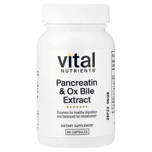 <img alt="Vital Nutrients, Pancreatin & Ox Bile Extract, 60 Capsules" title="Vital Nutrients, Pancreatin & Ox Bile Extract, 60 Capsules,693465436110"