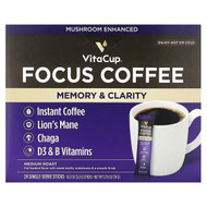 <img alt="VitaCup, Focus Instant Coffee, Medium Roast, 24 Single-Serve Sticks, 0.12 oz (3.3 g) Each" title="VitaCup, Focus Instant Coffee, Medium Roast, 24 Single-Serve Sticks, 0.12 oz (3.3 g) Each,850036288374"