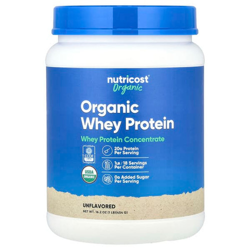 <img alt="Nutricost, Organic Whey Protein, Unflavored, 1 lb (454 g)" title="Nutricost, Organic Whey Protein, Unflavored, 1 lb (454 g),810139572954"