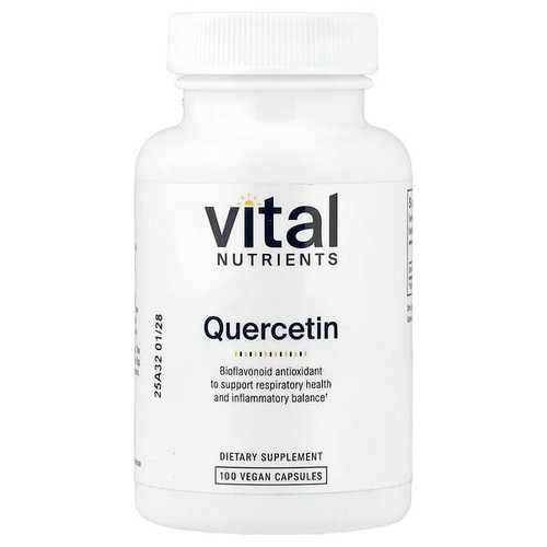 <img alt="Vital Nutrients, Quercetin, 100 Vegan Capsules (250 mg per Capsule)" title="Vital Nutrients, Quercetin, 100 Vegan Capsules (250 mg per Capsule),693465229118"