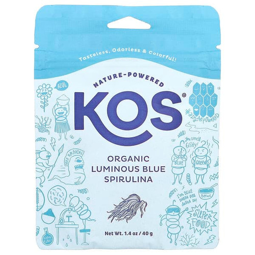 <img alt="KOS, Organic Luminous Blue Spirulina Powder, 1.4 oz (40 g)" title="KOS, Organic Luminous Blue Spirulina Powder, 1.4 oz (40 g),850015510458"