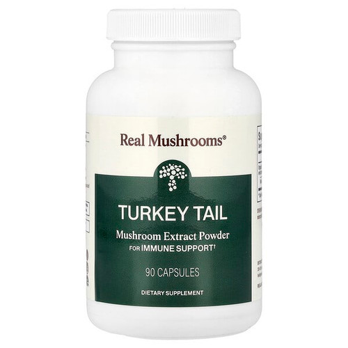 <img alt="Real Mushrooms, Turkey Tail, Mushroom Extract Powder, 90 Capsules" title="Real Mushrooms, Turkey Tail, Mushroom Extract Powder, 90 Capsules,628110068071"