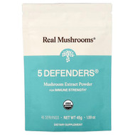 <img alt="Real Mushrooms, 5 Defenders, Mushroom Extract Powder, 1.59 oz (45 g)" title="Real Mushrooms, 5 Defenders, Mushroom Extract Powder, 1.59 oz (45 g),627843438700"