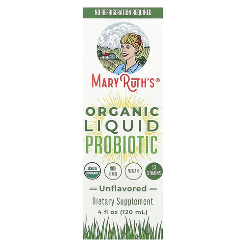<img alt="MaryRuths, Organic Liquid Probiotic, Unflavored, 4 fl oz (120 ml)" title="MaryRuths, Organic Liquid Probiotic, Unflavored, 4 fl oz (120 ml),850029392071"