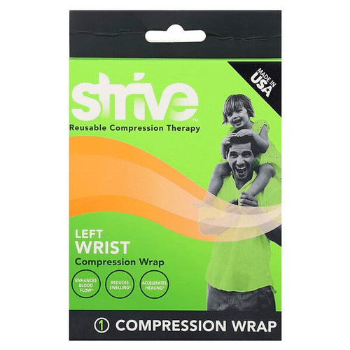<img alt="Strive, Left Wrist Compression Wrap, One Size Fits Most, 1 Count" title="Strive, Left Wrist Compression Wrap, One Size Fits Most, 1 Count,023185000382"