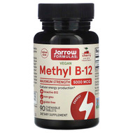 <img alt="Jarrow Formulas, Vegan Methyl B-12, Maximum Strength, Cherry, 5,000 mcg, 90 Chewable Tablets" title="Jarrow Formulas, Vegan Methyl B-12, Maximum Strength, Cherry, 5,000 mcg, 90 Chewable Tablets,790011180289"