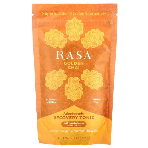 <img alt="Rasa, Adaptogenic Recovery Tonic, Golden Chai, 8 oz (226 g)" title="Rasa, Adaptogenic Recovery Tonic, Golden Chai, 8 oz (226 g),850002599046"