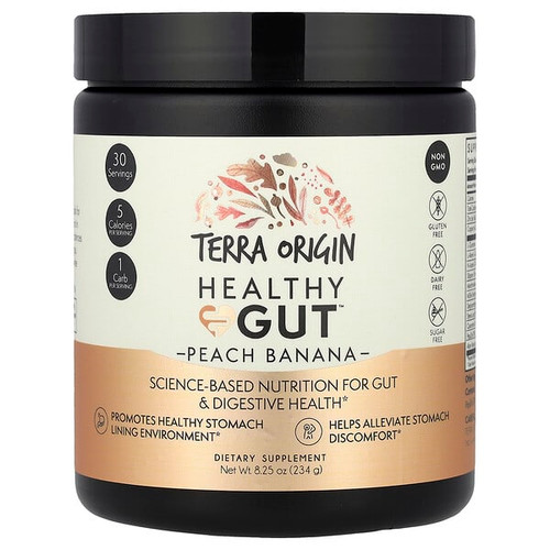 <img alt="Terra Origin, Healthy Gut, Peach Banana, 8.25 oz (234 g)" title="Terra Origin, Healthy Gut, Peach Banana, 8.25 oz (234 g),857668007496"