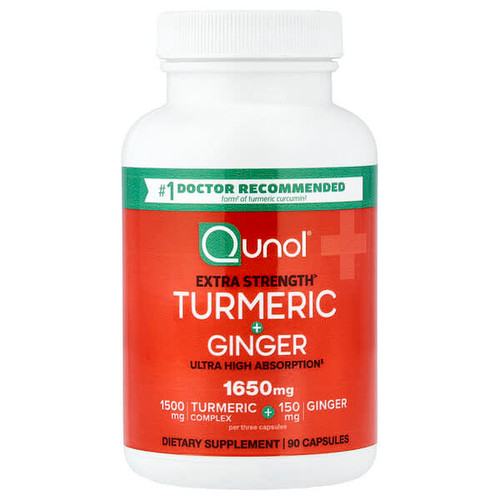<img alt="Qunol, Turmeric + Ginger, 90 Capsules" title="Qunol, Turmeric + Ginger, 90 Capsules,850052593506"
